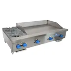 image of Comstock-Castle 3248-36 48" Countertop Gas Griddle/Hotplate Combo, Manual Controls, 123.000 BTU