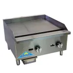 image of Comstock-Castle CCEGT36 36" Countertop Gas Griddle with Thermostat / Solid State Controls, 90.000 BTU