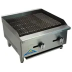 image of Comstock-Castle CCELB36 36" Countertop Gas Lava Rock Charbroiler w/ (3) Burners, 90.000 BTU
