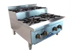 image of Comstock-Castle CSSUHP24 28" Countertop Gas Hotplate with (4) Burners, Manual Controls, 120.000 BTU