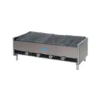 image of Comstock-Castle ELB42 42" Countertop Gas Lava Rock Charbroiler w/ (6) Burners, 108.000 BTU
