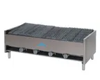 image of Comstock-Castle ELB48-B 48" Countertop Gas Lava Rock Charbroiler w/ (4) Burners, 120.000 BTU