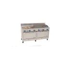 image of Comstock-Castle F3226-36-2RB 60" Gas Restaurant Range w/ (1) 36" Griddle, (1) 24" Charbroiler, (2) Standard Ovens, 192.000 BTU 