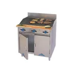 image of Comstock-Castle F33-18-1.5RB 36" Gas Restaurant Range w/ (1) 18" Griddle, (1) 18" Charbroiler, (1) Cabinet Base,  76.000 BTU
