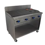 image of Comstock-Castle F34-4LB 48" Gas Restaurant Range, 48"Full Charbroiler w/ Lava Rock Broiler , (1) Cabinet Base, 100.000 BTU 