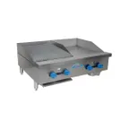 image of Comstock-Castle FHP30-12-1.5RB 30" Countertop Gas Griddle/Charbroiler Combination, 65.000 BTU