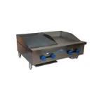 image of Comstock-Castle FHP36-18-1.5RB 36" Countertop Gas Griddle/Charbroiler Combination, 76.000 BTU