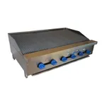 image of Comstock-Castle FHP42-3.5LB 42" Countertop Gas Lava Rock Charbroiler w/ (6) Burners, 120.000 BTU