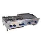 image of Comstock-Castle FHP48-2RB 48" Countertop Gas Radiant Charbroiler / Hotplate Combo, 174.000 BTU