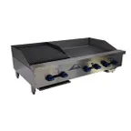 image of Comstock-Castle FHP72-60-1RB 72" Countertop Gas Griddle/Charbroiler Combination, 125.000 BTU
