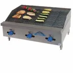 image of Comstock-Castle 3230LB 30" Countertop Gas Lava Rock Charbroiler w/ (4) Burners, 80.000 BTU