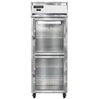 image of Continental Refrigerator 1FENGDHD 28" 2-Glass Door Reach-In Freezer, Top Mounted, 21 cu. ft., Stainless Steel Front, Aluminum Interior