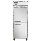 image of Continental Refrigerator 1FENSSHD 28" One Section Reach-In Freezer w/ 2 Half Solid Doors, All Stainless Steel, 21 cu. ft.