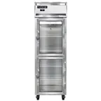 image of Continental Refrigerator 1FNGDHD 26" 1-Section Reach-In Freezer, 2 Half Glass Doors, Top Mounted, 20 cu. ft., Stainless Steel Front, Aluminum Interior & Exterior