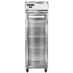 image of Continental Refrigerator 1FSNGD 26" 1-Section Reach-In Freezer, Glass Door, Top Mounted, 16 cu. ft., Stainless Steel Front