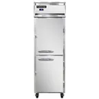 image of Continental Refrigerator 1FSNSSHD 26" 1-Section Reach-In Freezer, 2 Half Solid Doors, Stainless Steel, Top Mounted, 16 cu. ft.