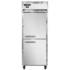 image of Continental 1RENSAHD 28.5" One Section Reach-In Refrigerator w/ 2 Half Solid Doors, Stainless Steel Exterior, 21 cu. ft.