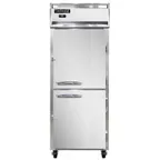 image of Continental Refrigerator 1RENSSPTHD 29" 1-Section Pass-Thru Refrigerator w/ 4 Half Solid Doors, All Stainless Steel, 22 cu. ft.