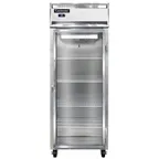 image of Continental 1RESNSAGD 28.5" 1-Section Reach-In Refrigerator w/ Glass Door, Stainless Steel Exterior, 18 cu. ft.