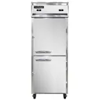 image of Continental Refrigerator 1RFENSAHD 28" 1-Section Reach-In Refrigerator/Freezer Combo w/ 2 Half Solid Doors