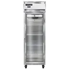 image of Continental Refrigerator 1RNGD 26" 1-Section Reach-In Refrigerator w/ Glass Door, Stainless Steel Front Aluminum Exterior, 20 cu. ft.