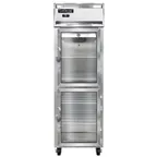 image of Continental 1RNGDHD 26" One Section Reach-In Refrigerator w/ 2 Half Glass Doors, Stainless Steel Front Aluminum Exterior, 20 cu. ft.
