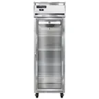 image of Continental 1RNSAGD 26" 1-Section Reach-In Refrigerator w/ Glass Door, Stainless Steel Exterior, 20 cu. ft.