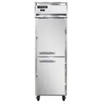 image of Continental 1RNSSHD 26" 1-Section Reach-In Refrigerator w/ 2 Solid Half Doors, All Stainless Steel, 20 cu. ft.