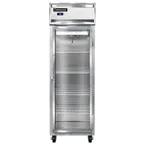 image of Continental 1RSNGD 26" 1-Section Reach-In Refrigerator w/ Glass Door, Stainless Steel Front Aluminum Exterior, 16 cu. ft.