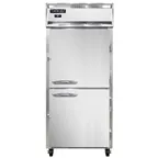 image of Continental Refrigerator 1RXNPTHD 36" 1-Section Pass-Thru Refrigerator w/ 4 Half Solid Doors, Stainless Steel Front Aluminum Ends, 30 cu. ft.