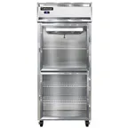 image of Continental 1RXSNSSGDHD 36" 1-Section Reach-In Refrigerator w/ 2 Half Glass Doors, All Stainless Steel, 26 cu. ft.