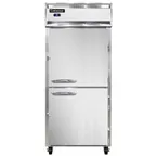 image of Continental 1RXSNSSHD 36" 1-Section Reach-In Refrigerator w/ 2 Half Solid Doors, All Stainless Steel, 26 cu. ft.