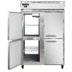 image of Continental Refrigerator 2FNPTHD 52" 2-Section Pass-Thru Freezer, 8 Half Solid Doors, Top Mounted, 48 cu. ft., Stainless Steel Front