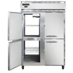 image of Continental Refrigerator 2FNSSPTHD 52" 2-Section Pass-Thru Freezer, 8 Half Solid Doors, Stainless Steel, 48 cu. ft., Top Mounted