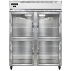image of Continental Refrigerator 2FENGDHD 57" 4-Glass Half Door 2-Section Reach-In Freezer, Top Mounted, 50 cu. ft., Stainless Steel Front