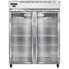 image of Continental Refrigerator 2FENGD 57" Two Section Reach-In Freezer w/ 2 Glass Doors, 50 cu. ft.