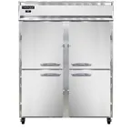 image of Continental 2RENHD 57" 2-Section Reach-In Refrigerator w/ 4 Half Solid Doors, Stainless Steel Front Aluminum Exterior, 50 cu.ft.