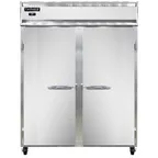 image of Continental Refrigerator 2RENPT 57" 2-Section Pass-Thru Refrigerator w/ 4 Solid Doors, Stainless Steel Front Aluminum Ends, 52 cu. ft.