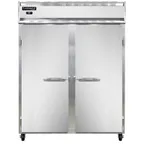 image of Continental Refrigerator 2RENSSPT 57" 2-Section Pass-Thru Refrigerator w/ 4 Solid Doors, All Stainless Steel, 52 cu. ft.
