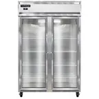 image of Continental Refrigerator 2RNGD 52" 2-Section Reach-In Refrigerator w/ 2 Glass Doors, Stainless Steel Front Aluminum Exterior, 48 cu.ft.