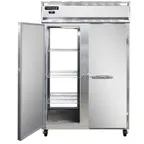 image of Continental Refrigerator 2RNPT 52" 2-Section Pass-Thru Refrigerator w/ 4 Solid Doors, Stainless Steel Front Aluminum Ends, 50 cu. ft.
