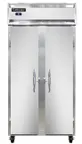 image of Continental Refrigerator 2RSESNSS 36" Two Section Reach-In Refrigerator w/ 2 Solid Doors, All Stainless Steel, 24 cu.ft.