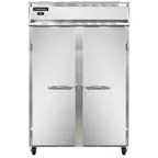 image of Continental Refrigerator 2RSN 52" 2-Section Reach-In Refrigerator w/ 2 Solid Doors, Stainless Steel Front Aluminum Exterior, 32 cu.ft.
