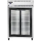 image of Continental Refrigerator 2RSNSGD 52" 2-Section Reach-In Refrigerator w/ 2 Siliding Glass Doors, 32 cu.ft.