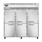 image of Continental Refrigerator 3FNSSHD 78" 3-Section Reach-In Freezer, 6 Half Solid Doors, Stainless Steel, Top Mounted, 70 cu. ft.