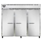 image of Continental Refrigerator 3FE-SS-PT 85-1/2" 3-Section Pass-Thru Freezer, 6 Solid Doors, Top Mounted, 73 cu. ft., Stainless Steel