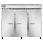 image of Continental Refrigerator 3FESNSS 85" Three Section Reach-In Freezer w/ 3 Solid Doors, All Stainless Steel, 63 cu. ft.