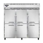 image of Continental Refrigerator 3FSNSSHD 78" 3-Section Reach-In Freezer, 6 Half Solid Doors, Stainless Steel, 50 cu. ft., Self-Contained, Top Mounted