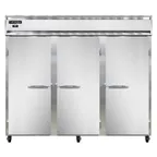 image of Continental Refrigerator 3RENSSPT 86" 3-Section Pass-Thru Refrigerator w/ 6 Solid Doors, All Stainless Steel, 75 cu. ft.
