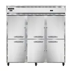 image of Continental Refrigerator 3RFFNHD 78" 3-Section Reach-In Refrigerator Freezer Combo w/ 6 Half Solid Doors